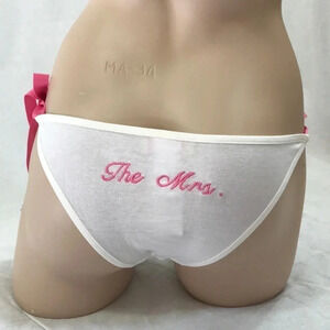 “The Mrs.” Size Small Ribbon Panty New with Tags.